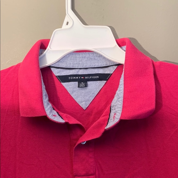 Tommy Hilfiger Pink Polo Shirt Classic Style Men’s XL - Picture 7 of 9
